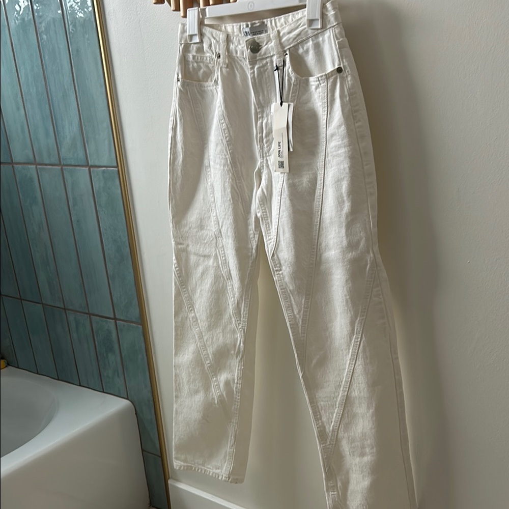 Zara NWT White Jeans